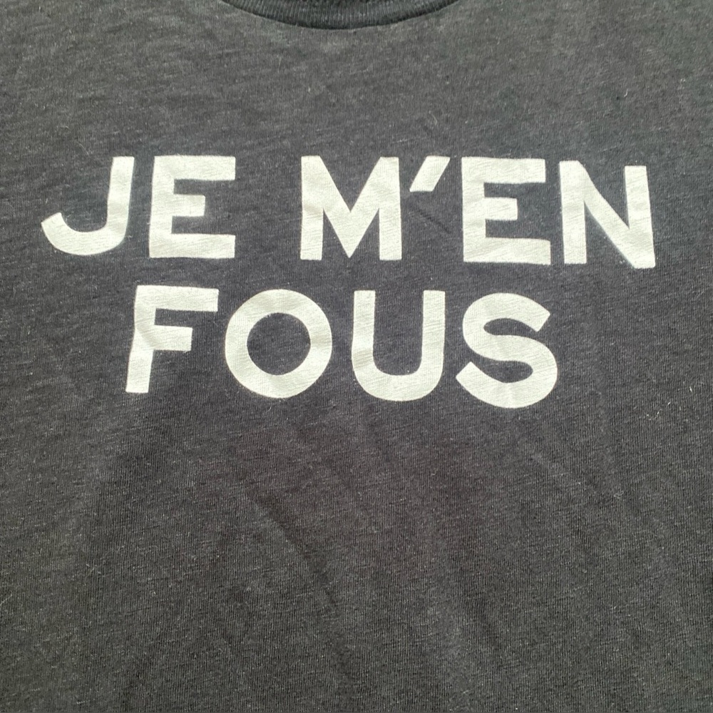 Zadig & Voltaire JE M’EN FOUS Black Graphic T-Shirt in Sz S - Picture 2 of 9